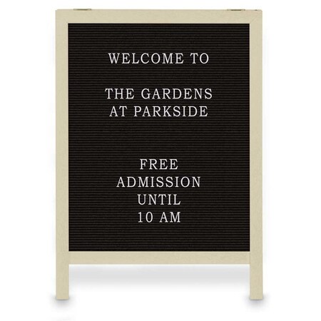 United Visual Products Corkboard, Fabric, Blk/Gry, 3 Door, 96 x 48" UV308-BLACK-MEDGRY